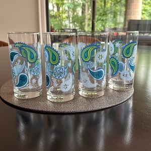 Libbey Crisa Paisley and Flower glasses